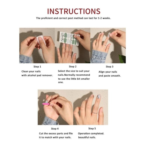 Plaid Print Press On Nail Wrap - Picture 4 of 4